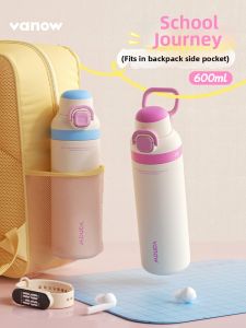 Vanow | Ceramic Lined Suction Straw Large Capacity Thermal Mug for Girls Students