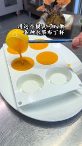 6 Gelas Cetakan Kue Silikon Entremet Pudding Mousse Cake Food Grade