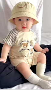 Bodysuit cho bé chất Thun Lạnh mềm mát Yếm liền thân mẫu mới Body đùi bé trai bé gái mẫu quần áo sơ sinh 0-12M