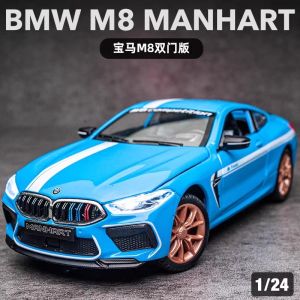 BMW M8 Sports Car Racing Alloy Model Toy Metal Collectible Vehicle Decoration Simulation Automobile Gift for Boys And Children