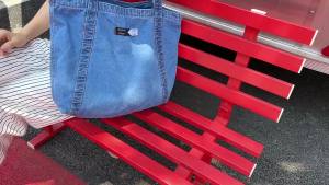 228Cal Denim Shoulder Bag for Women Large Capacity Tote Bag Fashionable Geometry Pattern Zipper Closure Soft Handbag