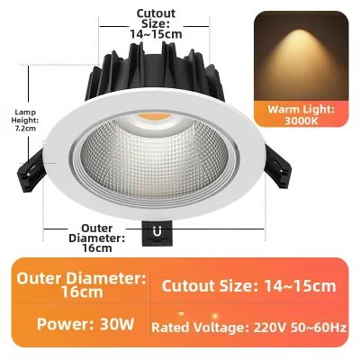 SAINAHEPAN | Embedded Cob Ceiling Light Ultra Bright Spot Lighting
