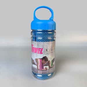 Portable Cooling Sports Towel Set for Athletes Quick Dry Ice Towel with Storage Bottle for Training Hiking Climbing Gift Choice