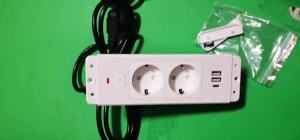 FUNAYA | Table Embedded Hidden Power Socket EU KR Israel Brazil with 2 USB Type-c 13A Desktop Power Furniture Electrical Sockets Overload