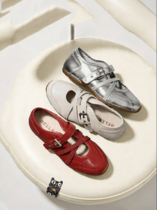 Belle | Silver Red Sports Binding Thin Sole Casual Mary Jane Shoes
