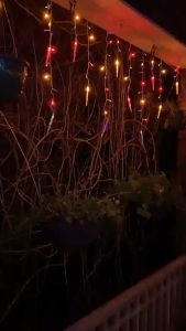 City Goods 96L Curtain Solar-Powered Ice Column and Ice Bar Lights Christmas or festive homes decoration