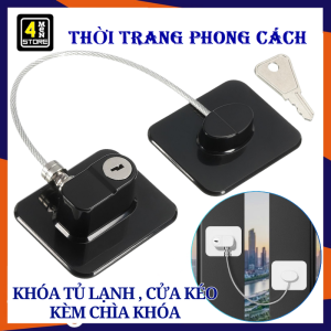 Khóa Cửa Sổ  Cửa Trượt - Khóa Tủ Lạnh Kèm Chìa Khóa - Chốt Cài Cố Định Cửa Tủ Bảo Vệ Ngăn Bé Tự Ý Mở Cửa Đa Năng - Chốt Chặn Cửa  Chốt An Toàn  Khóa Cài Ngăn Kéo  Tủ Đồ