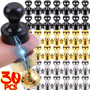 Polocat 30/1PCS Strong Magnet Mini Pushpin Metal Magnetic Hooks Household Fridge Stickers Office Library Whiteboard Sucker Thumbtack