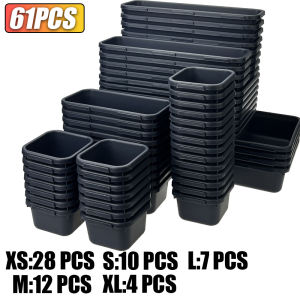 5 Sizes Tool Box Organizer Tray Divider Set Drawer Organizer Bin Garage Organization and Storage Toolbox Rolling Tool