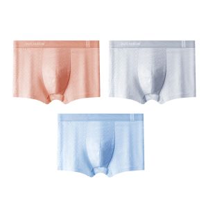 miiow | Mens Loose Fit Pure Cotton Underwear Briefs Breathable Boxer Shorts Antibacterial Large Size Boys Flat Angle Briefs