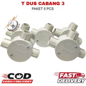 (5 PCS)TE DUS doos pipa listrik conduit pipa listrik conduit 20 mm lokal /tdus T-Dus conduit listrik