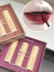 ลิปสติกเนื้อแมตต์สีเบจสำหรับผู้หญิง ชุดลิปสติกเนื้อแมตต์สีเทาอ่อน ลิปสติกเนื้อแมตต์สีพื้นที่ระบายได้ดี ราคาไม่แพง สำหรับนักเรียน