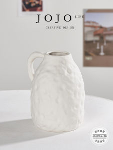White Ceramic Flower Vase Dried Flowers Small Fresh Living Room Decorations JOJOS L PD Head Home Decor Simple Modern Style
