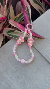 SANRIO Crystal PREMIUM Lanyard Tali Gantungan Gelang Strap HP Phone Charm Handphone Device Kamera Handmade Macaron Candy Lanyard Full Warna Korean Style Estetik Bracelet Beads Hello Kitty Cinnamoroll Pompompurin Purin My Melody Kuromi Pochacco