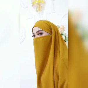 HAJENA-HIJAB FRENCH KHIMAR ZEEDA SIZE L FREE CADAR DAILY CRINKLE AIR FLOW