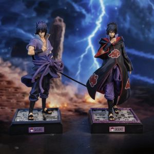 Bandai | 35cm 13.7 inch Anime Uchiha Sasuke Figures Pvc Statue Desktop Ornamen Collection Statue Model Decoration Room Desk Toys Gifts