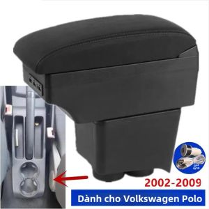 Hộp Tỳ Tay Da/nhựa ABS Nội Thất Xe Hơi VW Polo 9N 3 Mk4 Phụ Kiện Trang Trí Tích Hợp Ngăn Chứa Đồ Cho Các Mẫu Xe 2002-2009