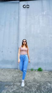 GOJINIEJEANS - Celana Panjang Highwaist Comfort Boyfriend Jeans Medium Blue - 6434 - COMFORT BOYFRIEND