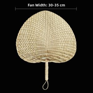 Summer Handmade Rattan Mens Baby Cooling Mosquito Repelling Handheld Fan