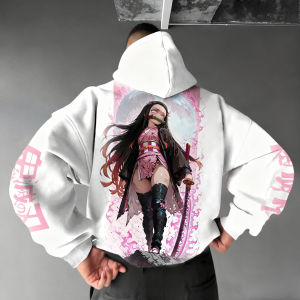 Demon Slayer 2025 Autumn/Winter New Mens Hoodie Kamado Nezuko Anime Printed Loose Casual Harajuku Parent Child Sweater Top