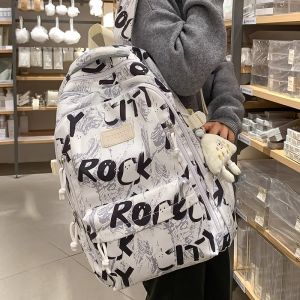 IT HKins Hong Kong New High School Student Backpack Womens College Student Spine Protection Travel Lightweight Dual-Shoulder Bag