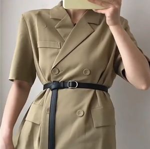 New Womens Retro Belt Square Buckle Belt Without Holes All-Match Decorative Belt Tali Pinggang Perempuan