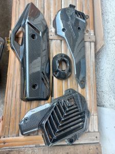 tutup radiator part list corong dan tameng knalpot pcx 160 karbon