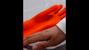 Solid Red Latex Dishwashing Gloves For Household Kitchen Hospital Toilet Washing Gloves