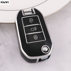 ใหม่TPUรถFlip Key Case Cover ShellสําหรับPeugeot 208 308 408 508 2008 3008 4008 5008 สําหรับCitroen C3 C4 แคคตัสC6 C8 อุปกรณ์เสริม