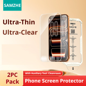 Samzhe | SAMZHE 2Pc HD Tempered Glass Film For iPhone 17Pro/17 Pro Max 16 15 14 Tempered Glass Protector Full Coverage HD Phone Film