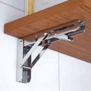 (จัดส่งฟรีในกรุงเทพฯ) สแตนเลสพับได้ เหล็กฉากพับได้ ฉากรับชั้น ชั้นวางของพับได้ ชั้นวางของติดผนัง สแตนเลสพับ สแตนเลสขาตั้งพับ เหล็กฉาก