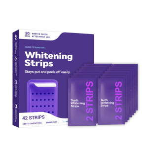 EELHOE | Teeth Whitening Strips Cleaning Tartar Improve Tooth Surface Appearance Brightening Shiny Teeth Daily Care Purple Tooth Sticker