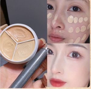 Bảng Che Khuyết Điểm Và Tạo Khối 3 Màu SweetMint Mỏng Nhẹ Tự Nhiên Độ Che Phủ Mạnh Mẽ Làm Đều Màu Da Che Phủ Các Vết Thâm Mụn Đốm Đen Mang Lại Cho Bạn Làn Da Mịn Màng