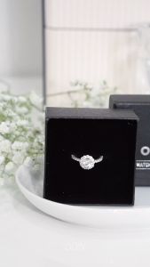 Nhẫn bạc nữ ODIN Latern-Phong cách cổ điển nữ tính-Bạc S925 đính đá CZ tròn-Tặng kèm box ODIN & Nước rửa bạc | Khăn lau