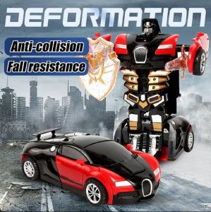 Mainan Mobil Robot Mini Deformation 2IN1 Super Warrior Pull Back