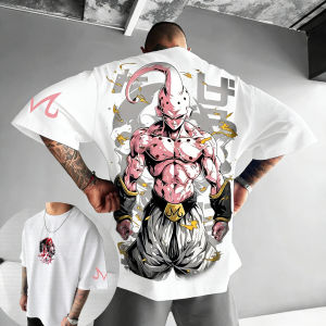 Bandai | Dragon Ball Z Majin Buu Anime T-Shirt for Men 100% Cotton Summer Casual Streetwear Cool Graphic Print Tee for Daily Wear