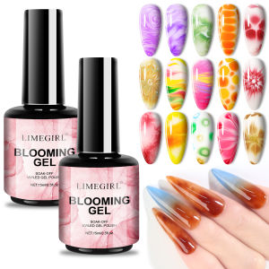 Sơn Gel Trang Trí Móng Tay LIMEGIRL 15ML Trong Suốt Hiệu Ứng Đá Cẩm Thạch Loại Tẩy Được Bằng Nước Dùng Cho Chuyên Nghiệp - Gói Đơn