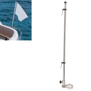 Marine Grade Rail Mount Flag Pole 560mm Stainless Steel Flag Pole For Boat Yacht 22.2 to 25mm Pipe Diameter Rail