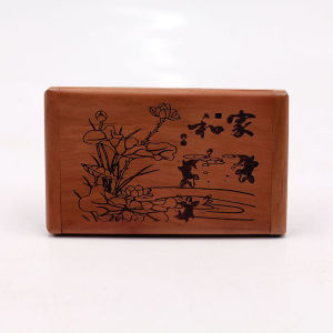 Peach Wood Red Agarwood Flip Mirror Set