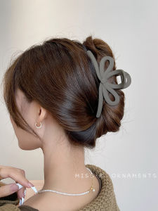 Special-Interest Design Chinese Knot Large Size Grabber Clip Headdress Barrettes Female Back Head 2023 New Arrival Frosted Updo Shark Clip