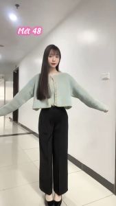 Quần dài suông ống đứng cho nấm lùn dưới 1m56 dài 87cm cạp cao 5cm TD201