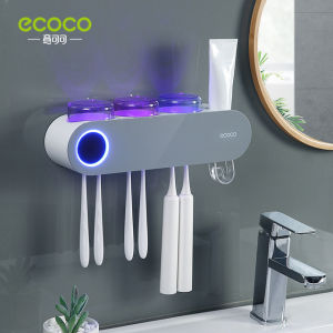 Giá Đỡ Bàn Chải Đánh Răng UV Tích Hợp Khay Đựng Kem Đánh Răng Khử Trùng Gắn Tường Sạc Năng Lượng Mặt Trời Phụ Kiện Sắp Xếp Đồ Dùng Nhà Tắm