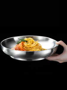 Bát Đựng Thức Ăn Bằng Thép Không Gỉ 304 Cấp Thực Phẩm Dày Hình Tròn Dùng Trong Nhà Bếp Và Nhà Hàng Bát Đựng Súp Chống Bỏng Hai Lớp