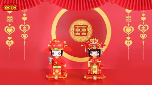 Đồ chơi lắp ghép cô dâu chú rể trăm năm hạnh phúc 12402