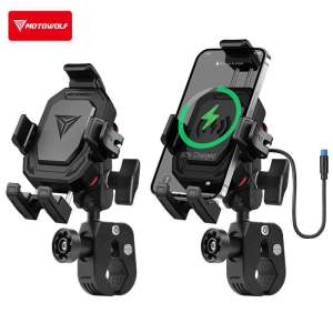 Giá đỡ điện thoại MOTO WOLF MH2 cho xe máy- Thiết kế chắc chắn - Cố định an toàn - Phù hợp đa dạng điện thoại