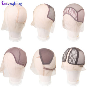 Lace Front Wig Cap for Making Wigs with Adjustable Strap Swiss Lace Net Cap Weaving Glueless 13x4 13x6 Full Lace Cap Accessories