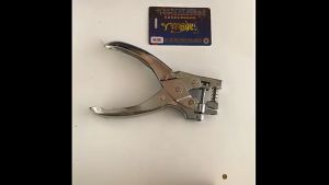 2in1 Circular ID Puncher 5mm/3mm Size Rectangular 3x13mm ID Cutter Oval Shape Hole Punch for Label Sticker ID Card Paper