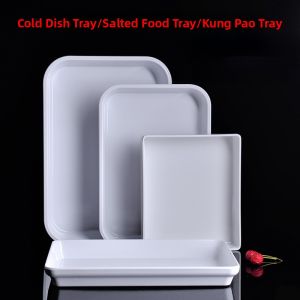 Large Rectangular Melamine Serving Tray Food Display Plate Commercially Used Cold Dish Tray Adult Size 14 Inches Non-Handmade