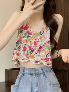 Đời Boho Dây Bể Nữ Mùa Hè Không Tay Lưng Đẹp Thêu Hoa Áo Khoác Ngoài Thường Ngày Phong Cách Kỳ Nghỉ