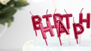 AT.Homemart ป้ายปักหน้าเค้กวันเกิด รูปตัวอักษร Happy Birthday น่ารัก สําหรับตกแต่งเค้ก ขนมหวาน ปาร์ตี้วันเกิด #9025